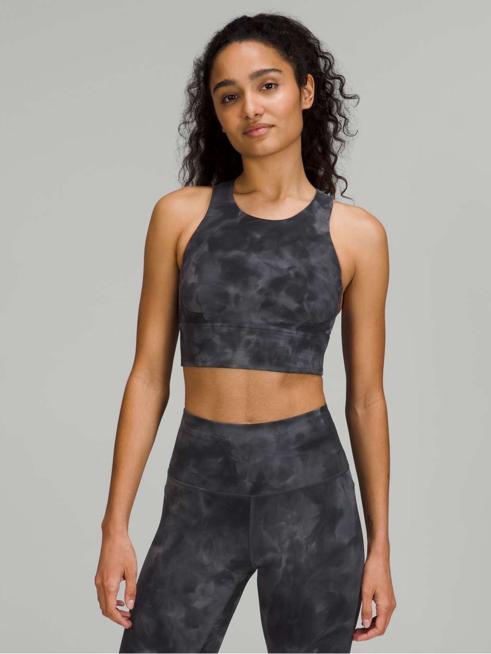 Lululemon Wunder Train High Neck Diamond Dye Gray